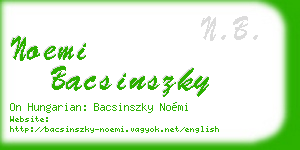 noemi bacsinszky business card